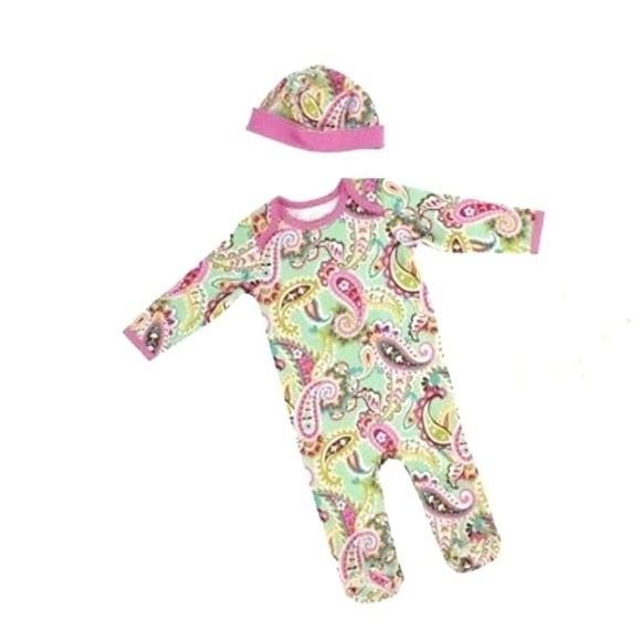 Vera Bradley Sleeper and hat set Tutti Fruitti 6m - Picture 2 of 5
